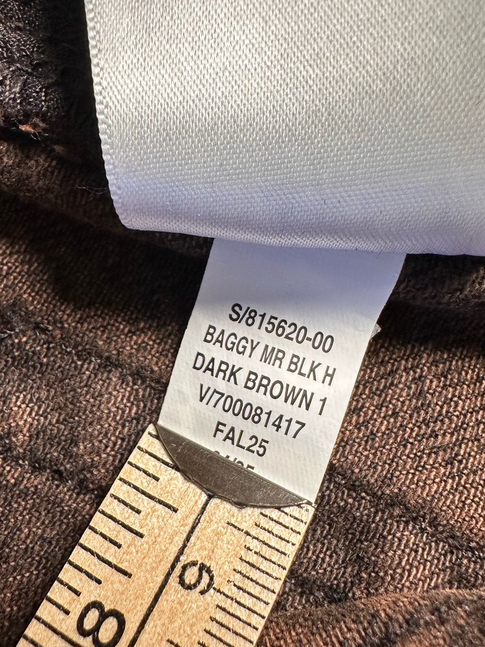 GAP Baggy Mid Rise Wide Leg Jeans Brown Copper Wash 27 Tall NWT - Picture 7 of 14